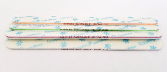 Pack of 20 Flowery Purifiles Disinfectable  REGULAR Nail File - Choose Your Grit