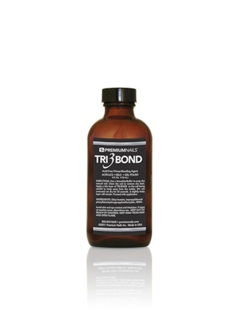 Premium Nail - Base sin ácido Tri-Bond (para esmalte en gel empapado/uñas acrílicas/gel duro) - 4 fl. onz 