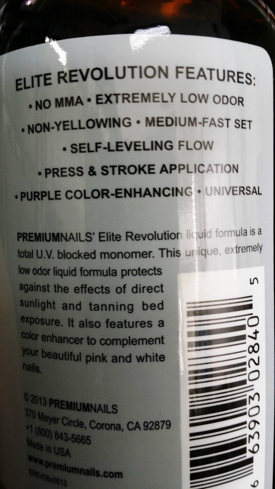 Premium Nails Elite Revolution - SOLAR NAIL PINK & WHITE LIQUID - 8 fl. oz