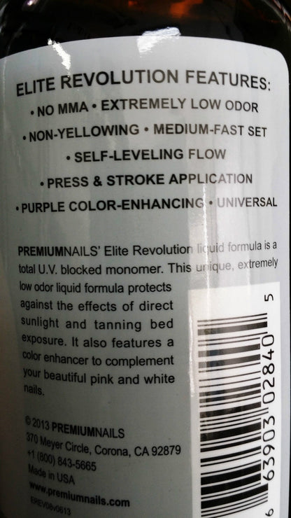 Premium Nails Elite Revolution - SOLAR NAIL PINK & WHITE LIQUID - 8 fl. oz