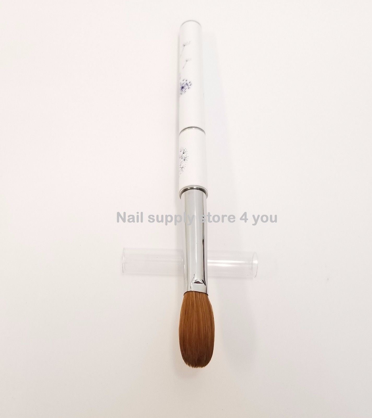 999 Titanium Handle - Kolinsky Acrylic Nail Brush for Manicure Powder (Crimped) - Size #18