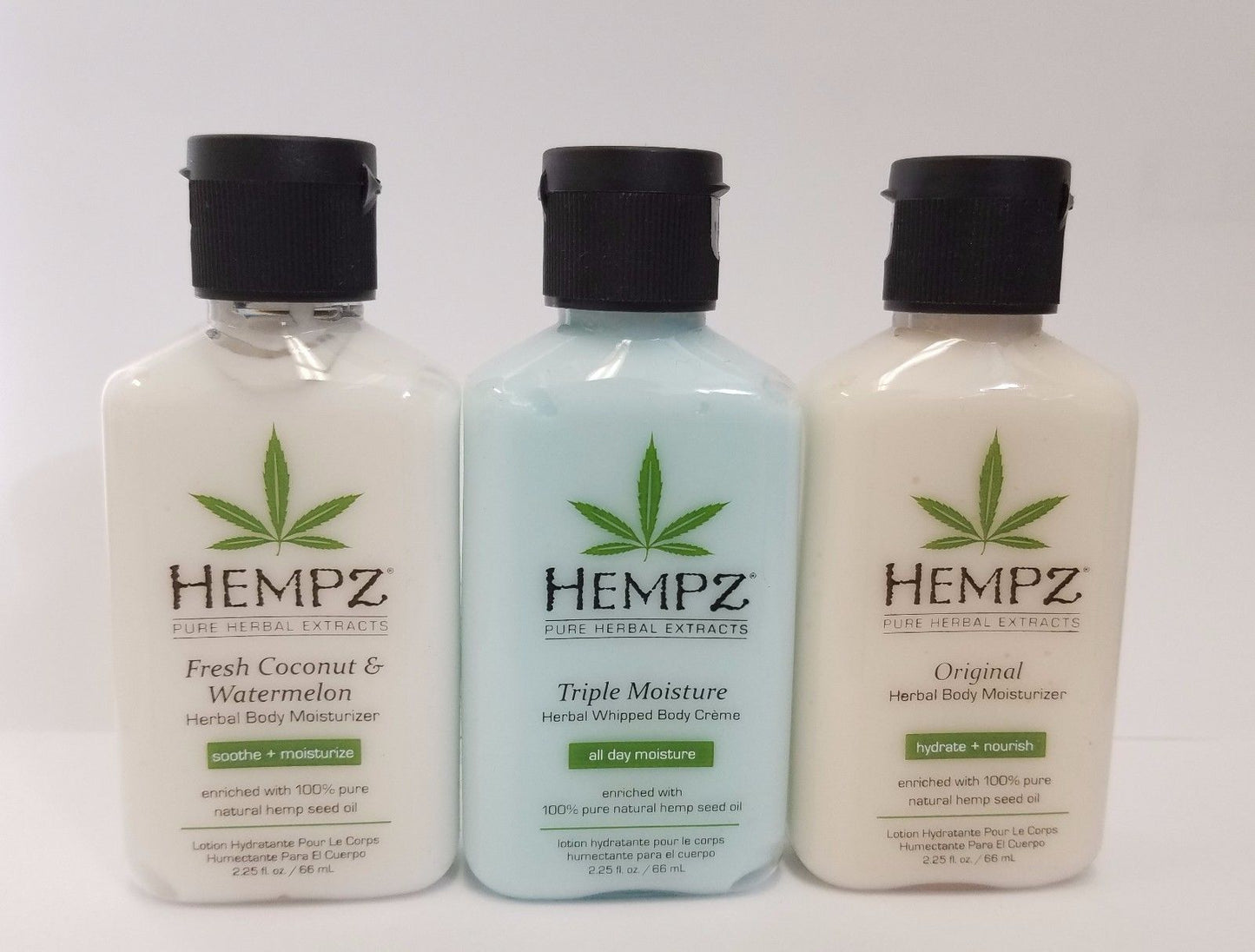Hempz 2.25oz - 3 aromas (triple humedad + original + coco fresco) 