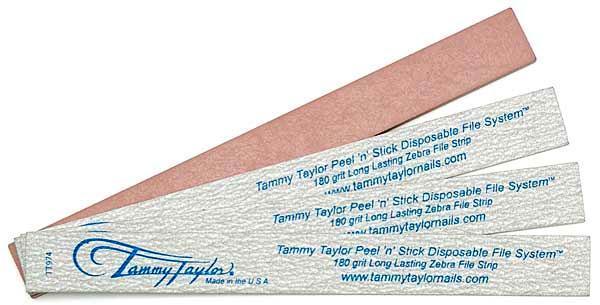 Lima desechable Tammy Taylor Peel 'N' Stick, grano 180, paquete de 50 unidades