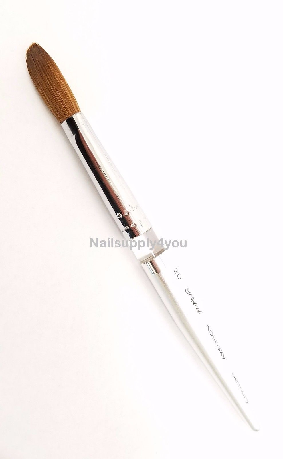4 pcs Acrylic Nail Brush Round Shaped Handle Acrylic Brush Nail