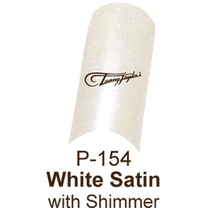 white satin with shimmer