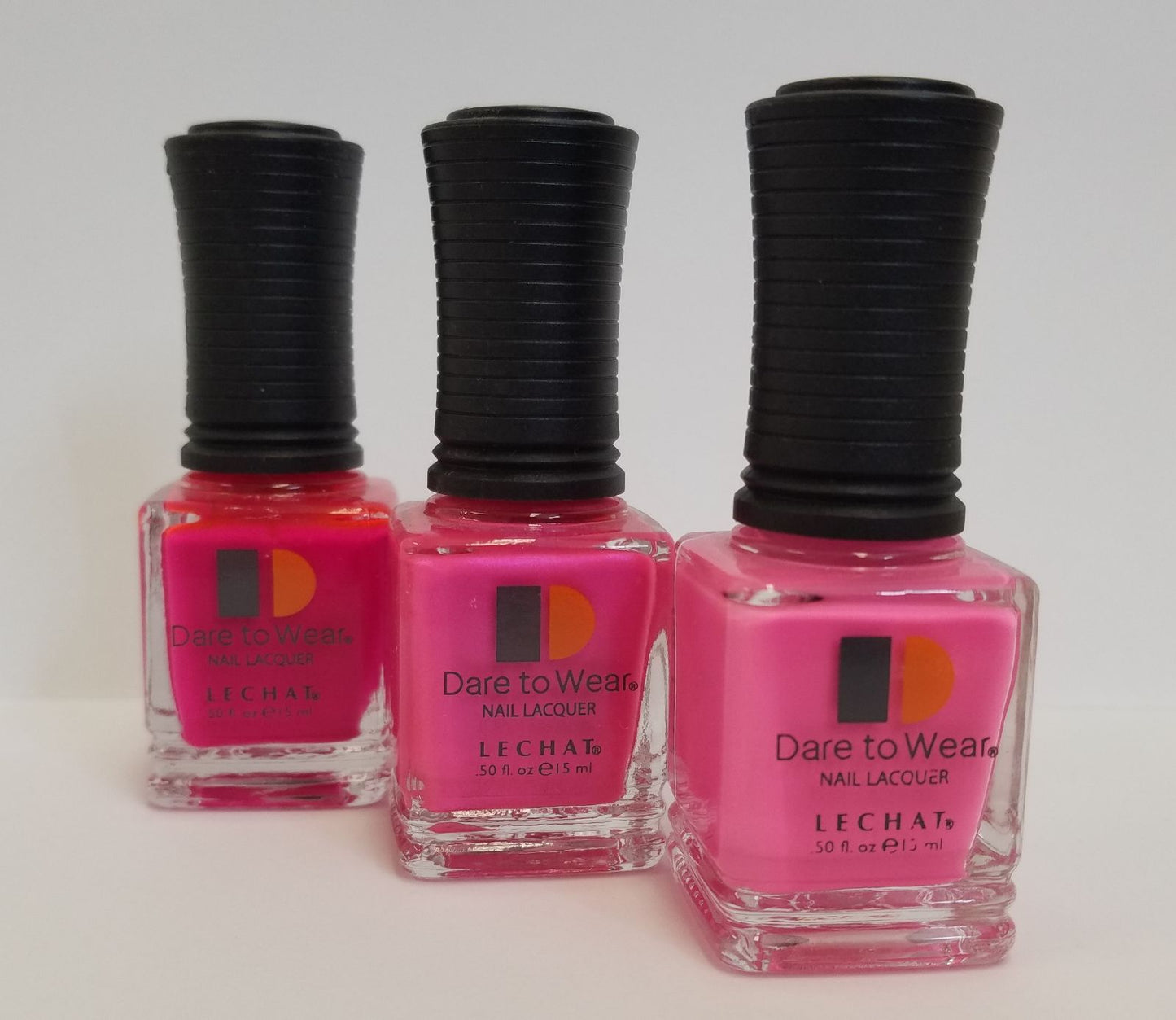 LeChat Dare to Wear Manicure Nail Polish - 3 Hot Pink Shades