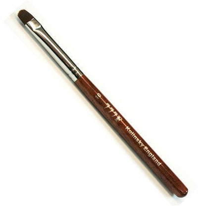 2 Manicure & Pedicure French Brush - 777F Red Wood Handle size #10