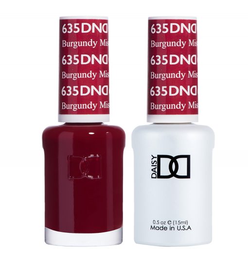 DND Gel Nail Polish Duo 635 - Burgundy Mist