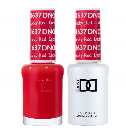 DND Gel Nail Polish Duo 637 - Lucky Red
