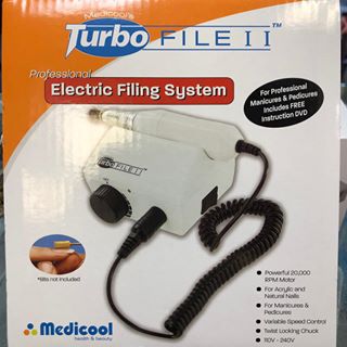 Sistema eléctrico de limado de uñas Medicool Turbo File II Pro (versión más reciente)