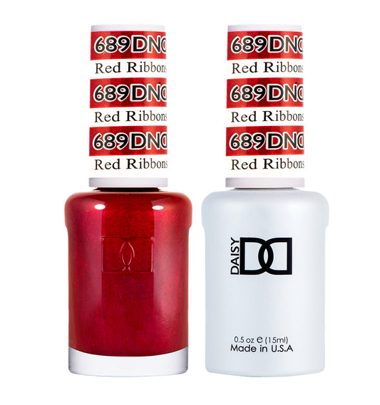 DND Gel Nail Polish Duo 689 - Red Ribbons