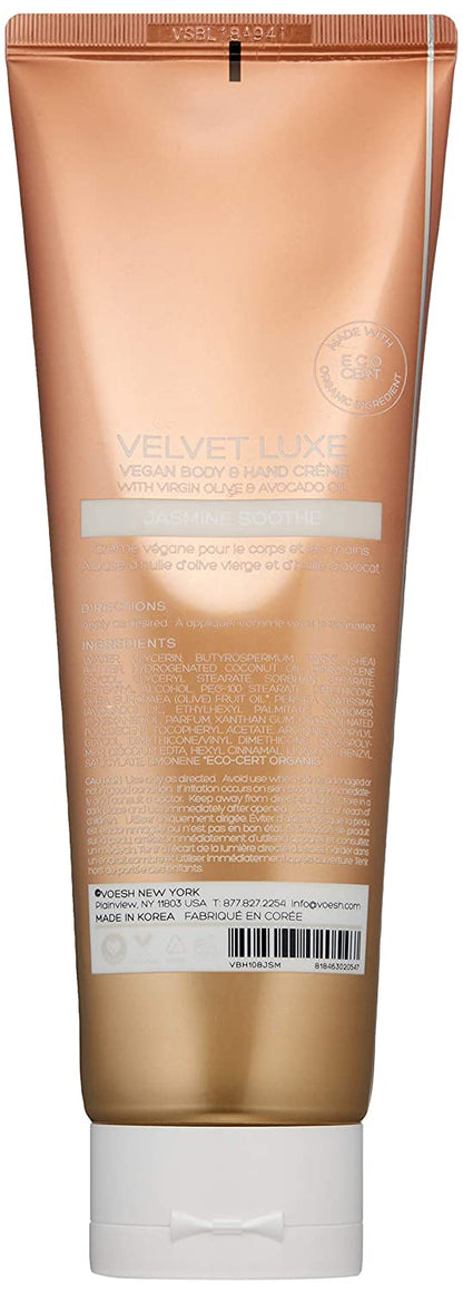 VOESH Velvet Luxe Vegan Body & Hand Creme Lotion - Jasmine Soothe 3oz