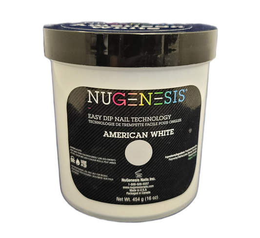 NuGenesis Nail Dipping Powder Refill Size 16oz/454g - American White