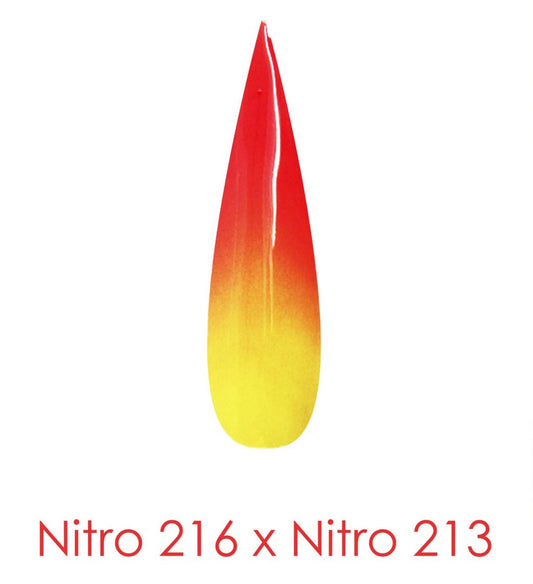 Polvo de inmersión Nitro - Juego de 2 colores degradados 2oz/frasco - BOUND PRINCESS (NT216 X 213)
