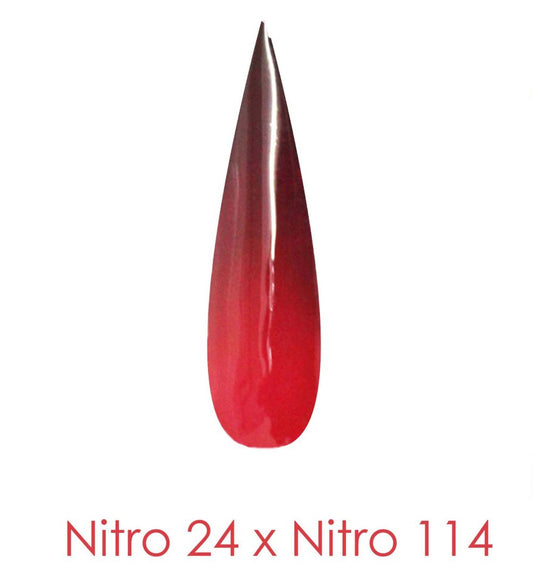 Polvo de inmersión Nitro - Juego de 2 colores Ombre 2oz/frasco - BURNING LOVERS (NT024 X 114)
