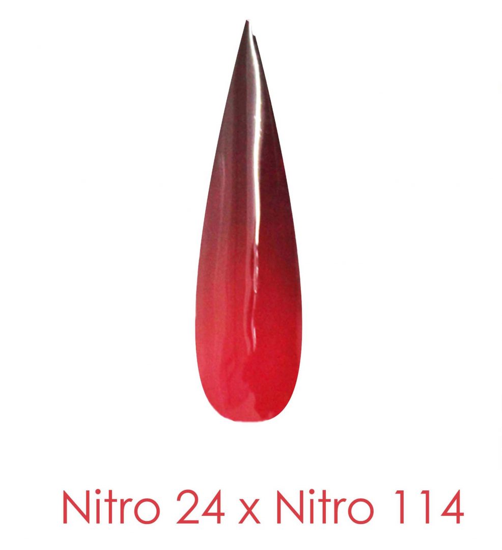 Nitro Dipping Powder - Set of 2 Ombre Colors 2oz/Jar -  BURNING LOVERS (NT024 X 114)