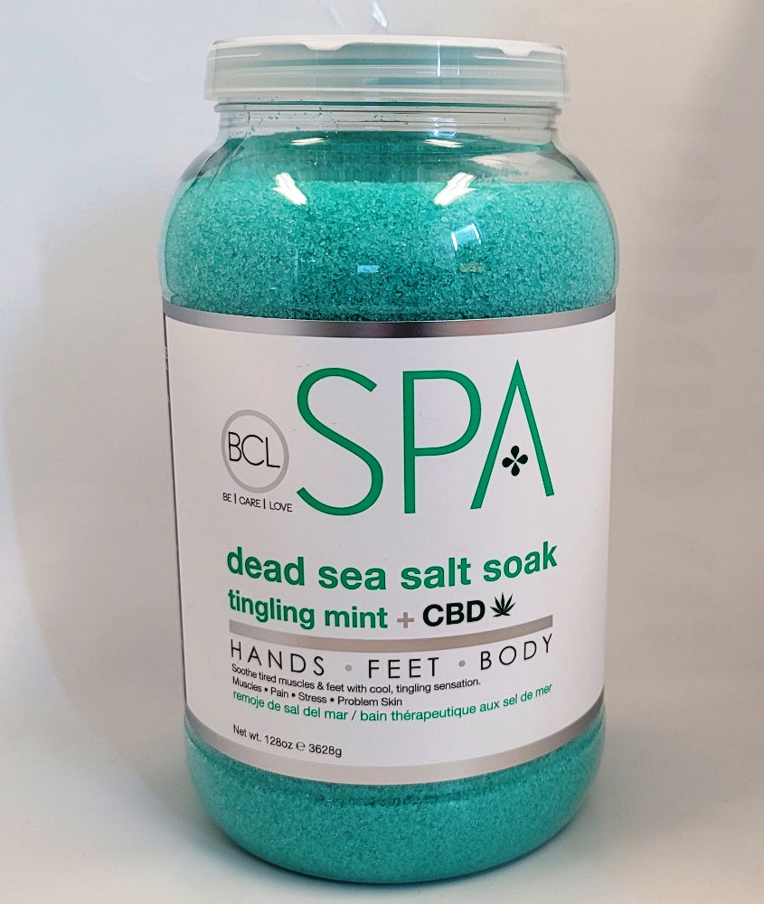 BCL Spa Organic Pedicure Spa Galón de sal del Mar Muerto - Menta hormigueante