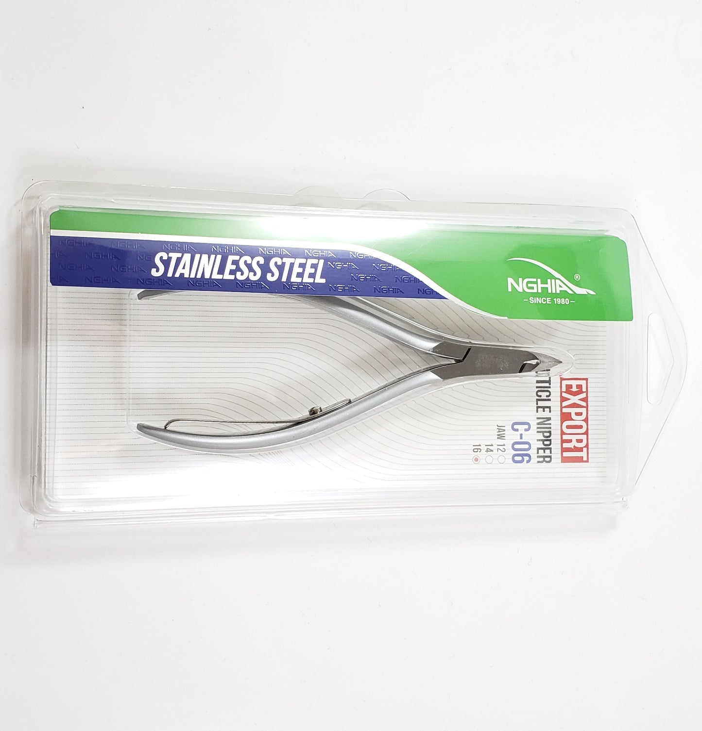 Nghia EXPORT - Professional Stainless Steel Cuticle Nipper (C06 - Jaw #16)