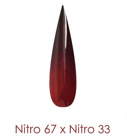Nitro Dipping Powder - Set of 2 Ombre Colors 2oz/Jar -  CLAW OF DEVIL (NT067 X 003)