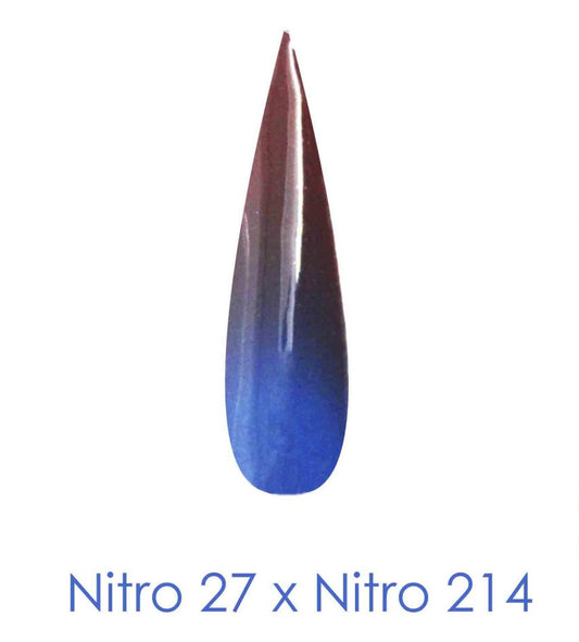 Nitro Dipping Powder - Set of 2 Ombre Colors 2oz/Jar -  DARKEST FLAMES (NT027 X 214)