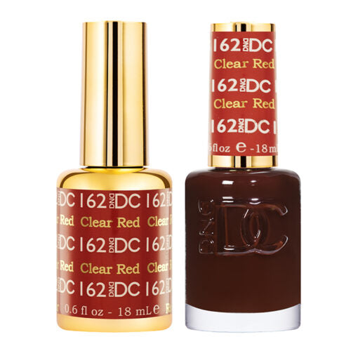 Esmalte de uñas y gel DND DC Duo162 - Rojo transparente