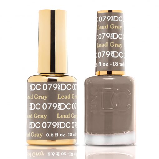 DND DC Gel Nail Polish Duo 079 - Lead Gray