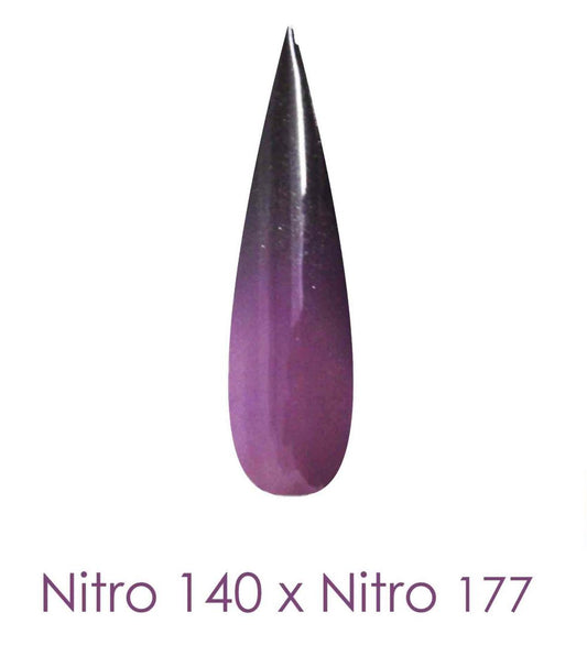 Nitro Dipping Powder - Set of 2 Ombre Colors 2oz/Jar -  DEAD INSTINCT (NT140 X 177)