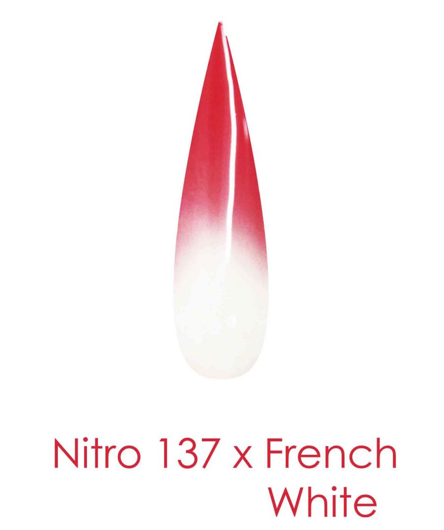 Polvo de inmersión Nitro - Juego de 2 colores degradados 2oz/frasco - CAZA SIN CARA (NT137 X BLANCO FRANCÉS)