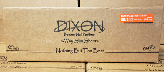 Dixon 2-Way Premium Slim Orange White Buffers - Grit 80/100 (500 pcs)-