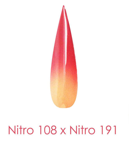 Nitro Dipping Powder - Set of 2 Ombre Colors 2oz/Jar - IRON MERCY (NT108 X 191)