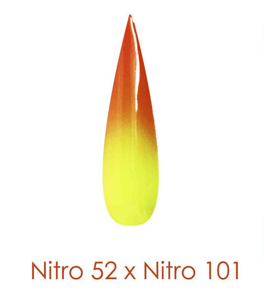 Polvo de inmersión Nitro - Juego de 2 colores Ombre 2oz/frasco - JUZGADO POR EL DIABLO (NT052 X 101)