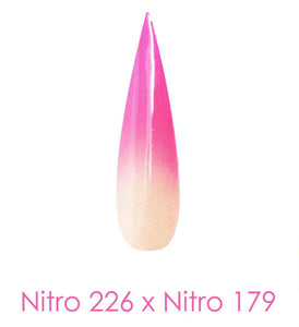Nitro Dipping Powder - Set of 2 Ombre Colors 2oz/Jar - LOTUS & SILK (NT226 X 179)