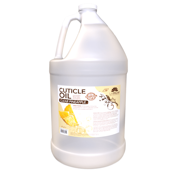 LAPALM SPA - CUTICLE OIL - Pineapple Clear - With Aloe Vera & Vitamin E- 1 Gallon