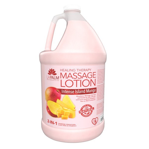 LAPALM SPA - Loción de masaje de terapia curativa - Intense Island Mango - 1 galón 