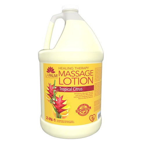 La Palm - Healing Therapy Massage Lotion -Tropical Citrus - 1 Gallon