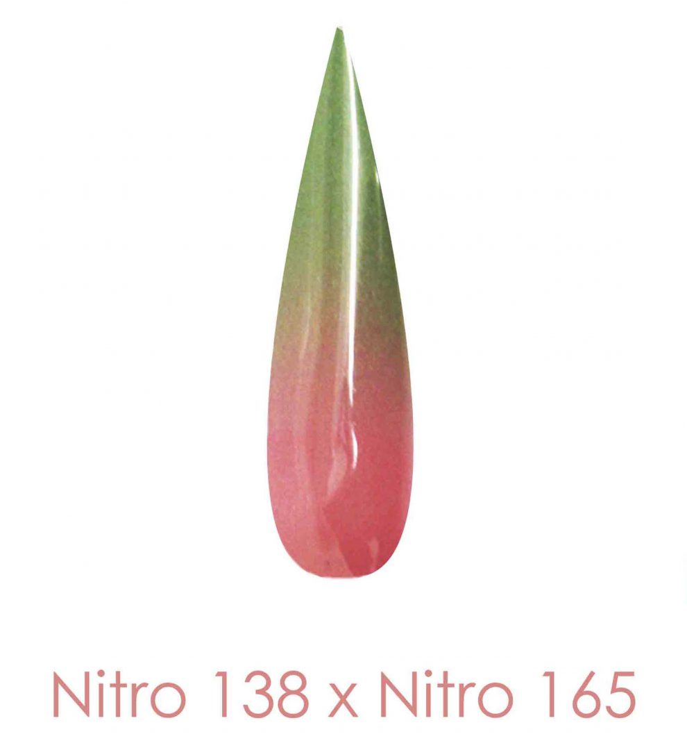 Polvo de inmersión Nitro - Juego de 2 colores degradados 2 oz/frasco - ENTREGA MASCULINA (NT138 X 108)