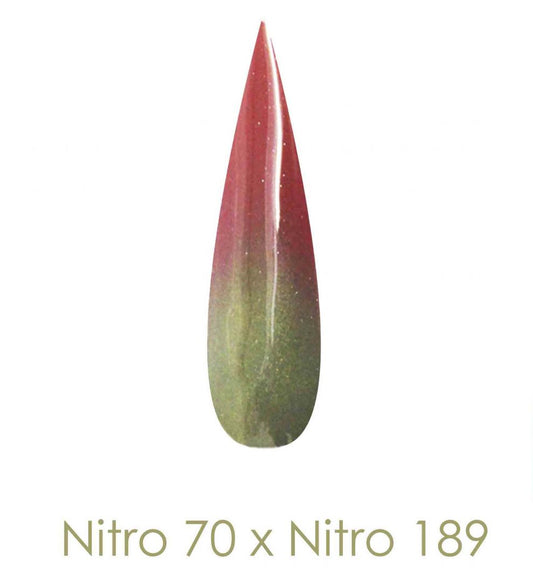 Polvo de inmersión Nitro - Juego de 2 colores Ombre 2oz/frasco - SERPIENTE ROJA (NT070 X 189)