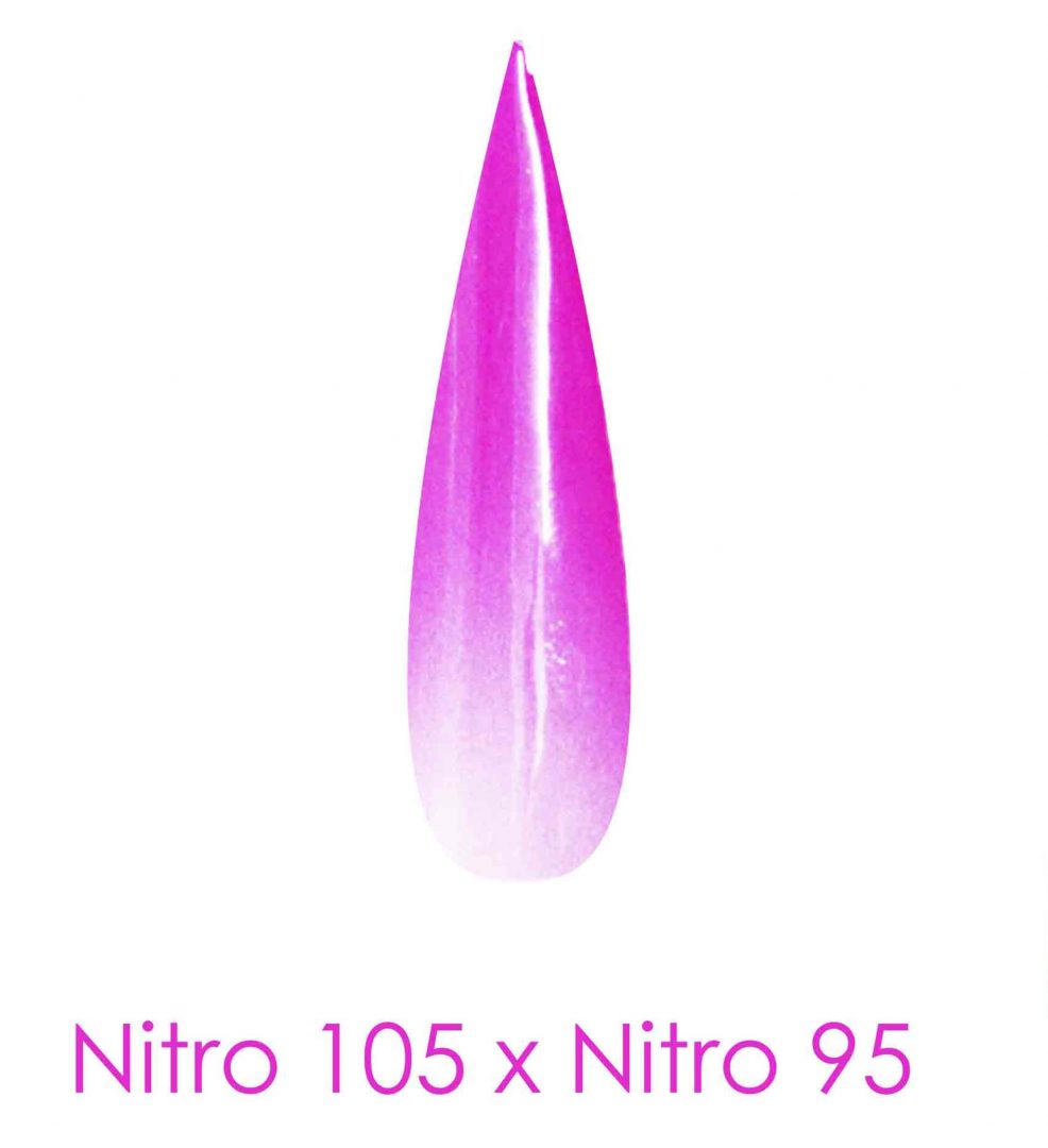 Nitro Dipping Powder - Set of 2 Ombre Colors 2oz/Jar - THE DEVIL'S SMILE (NT105 X 095)