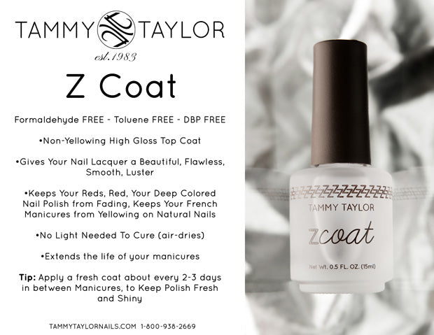 Tammy Taylor Top Coat - Z-Coat (no amarillea - alto brillo) - 0,5 oz/15 ml 