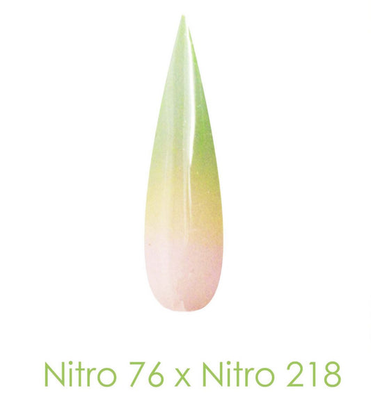 Nitro Dipping Powder - Set of 2 Ombre Colors 2oz/Jar - VOLTAIC EDEN (NT076 X 218)