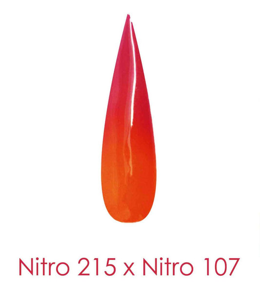 Nitro Dipping Powder - Set of 2 Ombre Colors 2oz/Jar - WAR BOY (NT215 X 107)