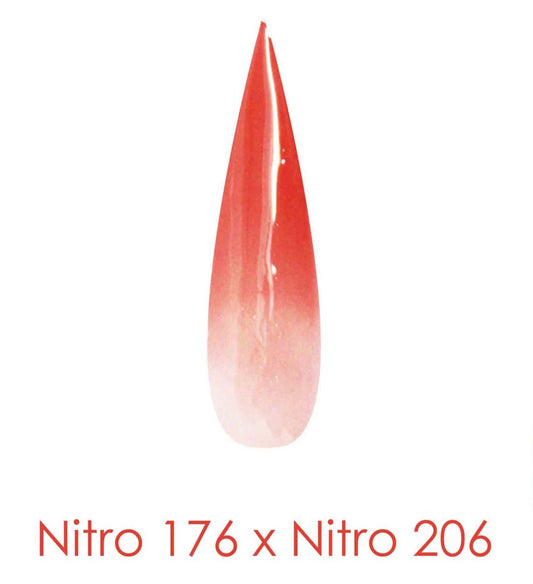 Nitro Dipping Powder - Set of 2 Ombre Colors 2oz/Jar - WILD SORCERER (NT176 X 206)