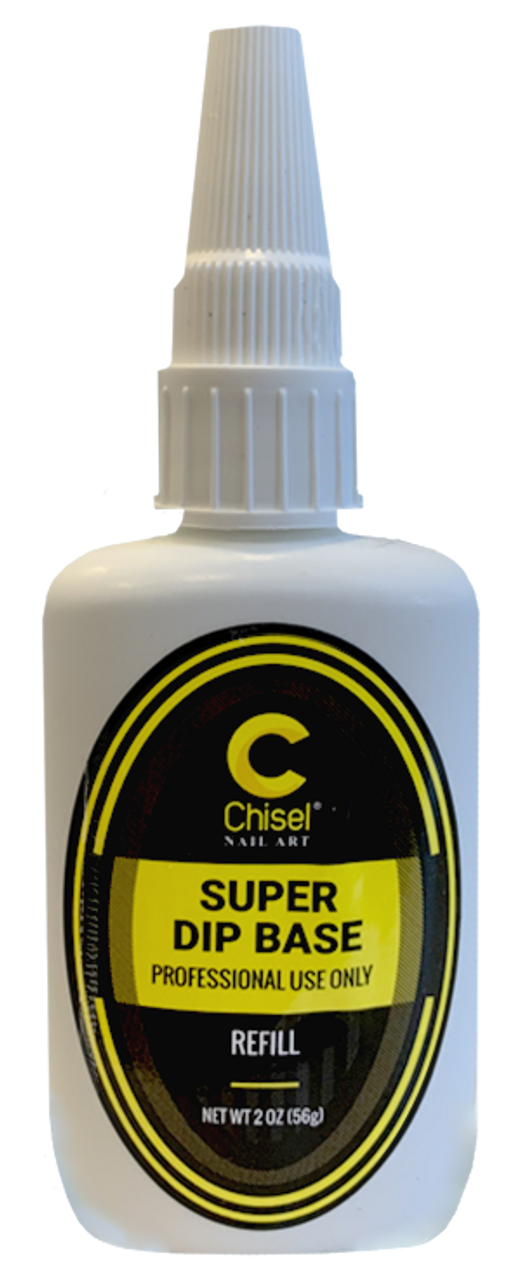 Chisel Super Dip Base Coat para polvo de inmersión tamaño de repuesto 2 oz (no necesita activador)