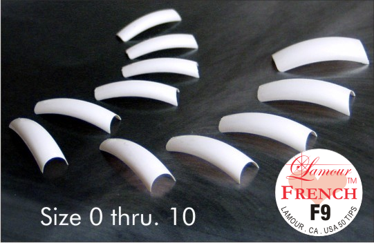 Puntas francesas para manicura y pedicura Lamour de 150 ct (elija su talla) 