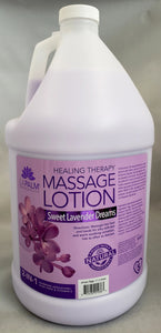 La Palm Products - 2 in 1 Healing Massage Lotion - SWEET LAVENDER DREAMS  - Gallon size
