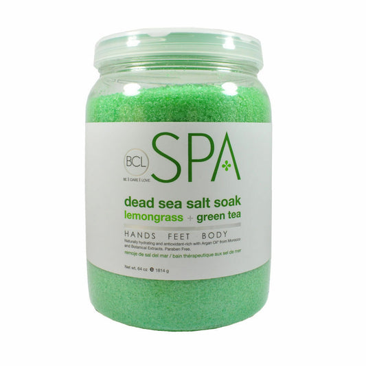 BCL Spa Organic Pedicure Spa Dead Sea Salt 64oz  - Lemon Grass + Green Tea