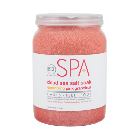 BCL Spa Organic Pedicure Spa Dead Sea Salt 64oz  - Energizing Pink Grapefruit