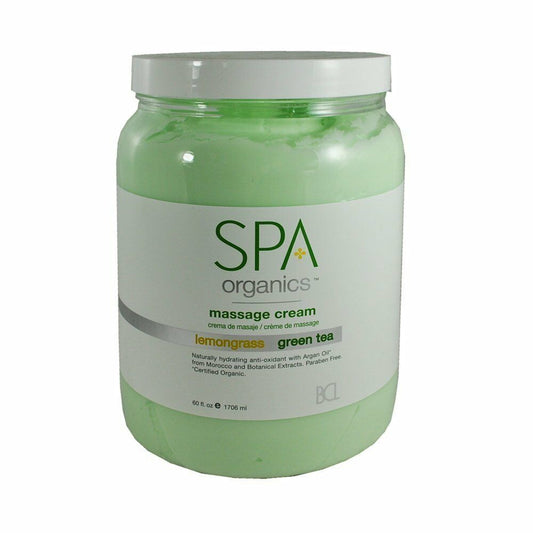 BCL Organic Spa Pedicure Massage Cream Half Gallon (64oz) - Lemon grass + Green Tea