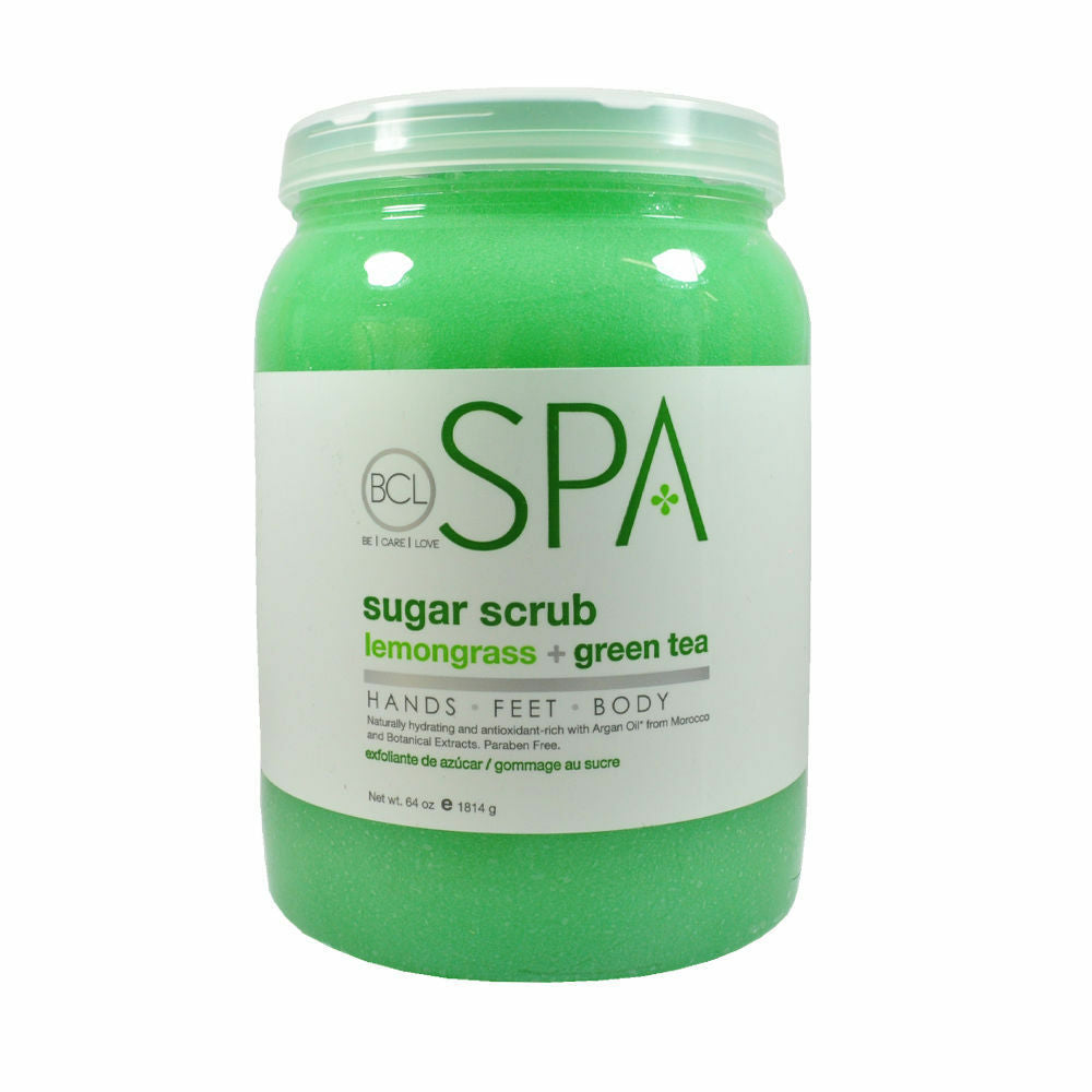 BCL Spa Pedicure Organic Sugar Scrub Half Gallon (64oz) - Lemon Grass + Green Tea
