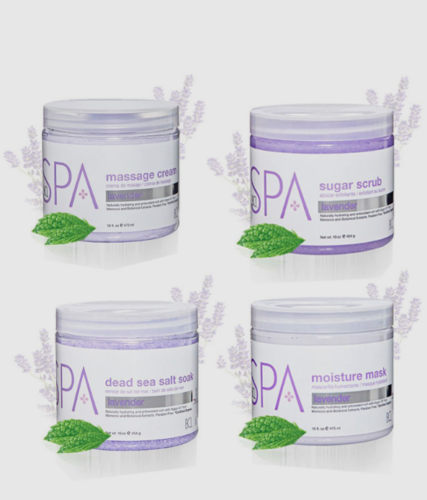 BCL Spa 4 steps Pedicure Lavender + Mint Starter Kit